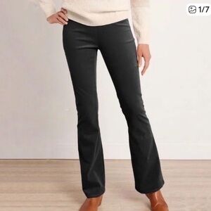 New SOFT SURROUNDINGS Green Corduroy Pants Pull On Waist High Rise Bootcut Dark